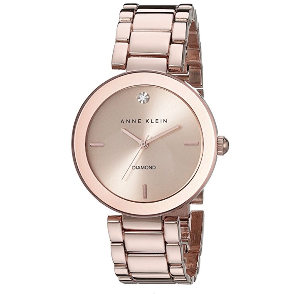 💋Rose gold Anne Klein watch with diamond
